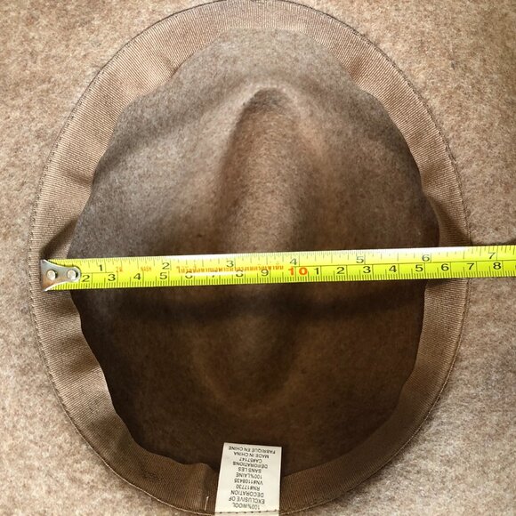Target Fedora Tan 100%Wool Wide Brim Hat Cowgirl Boho Versatile Women’s One Size - Picture 9 of 9